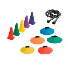 Kit Treinamento de Agilidade: Corda de Pular + 5 Chapéus + 5 Cones