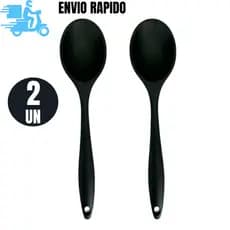 KIT 2 Colher Utensílios Silicone para Cozinha KIT 2 Espátula Antiaderente Para Recheios e Bolos