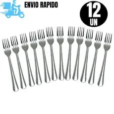 Conj de Garfo com 12 e 6 Sobremesa Peças Em aço Inox Garfo Sobremesa Casa Cozinha Bar Restaurante