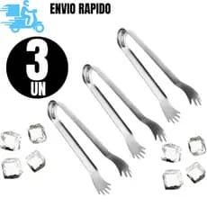 Conj 3  2 e 1  Pegador de Gelo Pinça Pegador de Frutas Saladas Frios Doces Pegador em Aço Inox