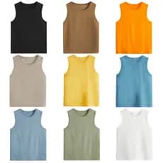 Kit 5 Regatas Infantil Masculina Lisas 100% Algodão Menino 2 à 8 Anos