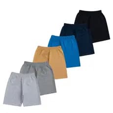 Kit 5 Bermuda Moletinho Infantil Menino em Algodão