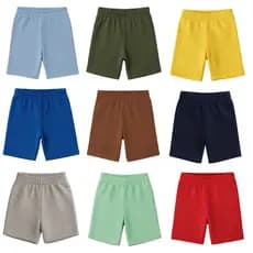 Kit Bermuda Infantil Masculina Short Moletinho Verão 100% Algodão Menino 2 à 8 Anos