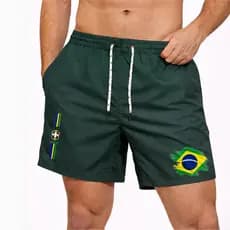 Short Bermuda Masculino Mauricinho Brasil 02 Casual Premium Academia Futebol Corrida Leve Verão Dia