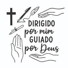 ADESIVO REDONDO 15 CM DIRIGIDO POR MIM GUIADO POR DEUS PARA CARRO MOTO E CAMINHÃO