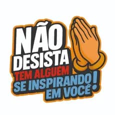 Adesivo não desista tem alguém se inspirando em você 16 cm para carro moto e caminhão
