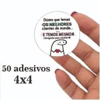 50 Adesivos Selo Etiqueta Frases Prontas Agradecimento Cliente