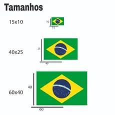 kit Adesivo Bandeira do Brasil Carro e Parede, Copa 2026.