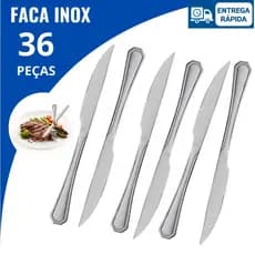 Kit 36 Facas Ponta Fina em Aço Inox Alta Qualidade Premium Para Restaurantes Bares Buffet Eventos