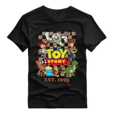 Camiseta Filme Lançamento Toy Story Adulto Infantil Camsa Estampada Desenho EST 1995 Blusão 100% Algodão Envio Rapido