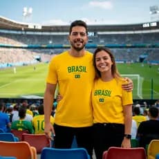 Kit Com 2 Camiseta Estampa Brasil Masculina Feminina Unissex 100%Algodao Fio 30.1 Frete Gratis