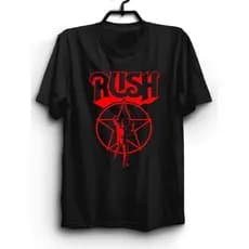 Camiseta Banda Rush camisa unissex rock básica algodão