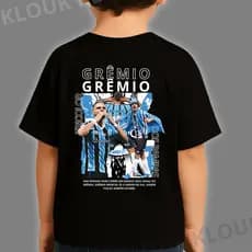Camiseta Gremio Montagem Futebol Time Fã  Adulto e Infantil Time Futebol 100% Algodão