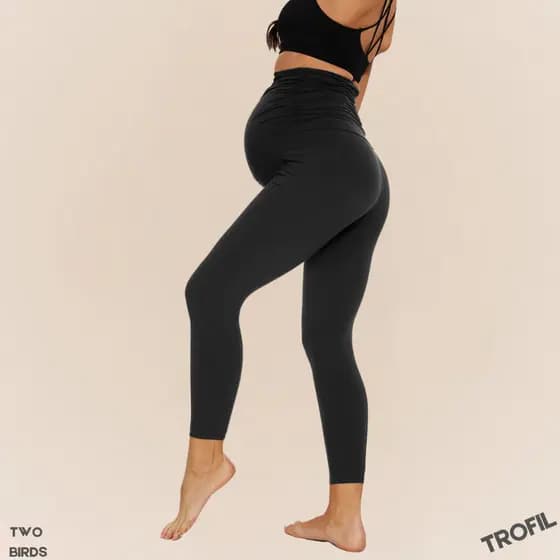 Calça Legging Gestante Roupa Maternidade Alto Conforto Sustentação Barriga Alto Calça para Grávida