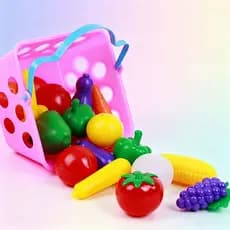 Cestinha Cozinha Infantil Legumes Frutas 12 Itens Brincadeira