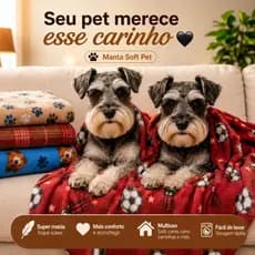 Manta Soft Pet Cachorro Gato Cobertor Macio Quentinho 50x70 70x85 Kit 1 2 5
