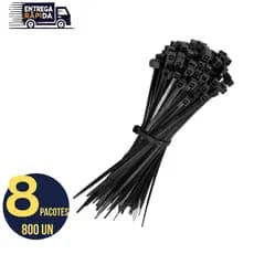 800 Abraçadeiras Nylon 3,6x150mm Enforca Gato Enforcador Lacre Plástico Forte Ideal para Cabos e Organizar Fios