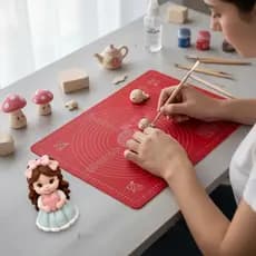 Tapete Silicone 30x40 Antiaderente Para Cerâmica Fria Biscuit Modelagem Artesanato Confeitaria