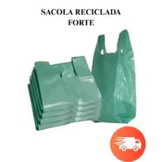 Sacola Verde Reciclada Forte 1KG Varios Tamanhos P M G GG EG