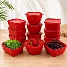 Kit 12 Potes Plasticos para Guardar Alimentos organizaçao armario cozinha
