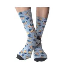 Meia Divertida Cano Alto Minions Naruto  Meias Para O Inverno Unissex Meias Sublimadas Festa do Pijama Maluco