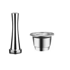 1 Cápsulas Nespresso Reutilizável Inox + Tamper