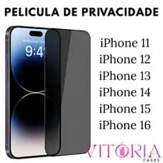 Película De Vidro Privacidade iPhone 11/12/13/14/15/16 Para iOs