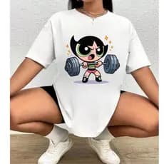 Camiseta Feminina Plus Size Dia a Dia Academia Macaco Louco Estampada Para Quem Curte Estilo e Cartoon Clássico