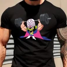 Camiseta macaco As meninas super poderosas Camisa Premium confortável blusa Algodão Streetwaer slim