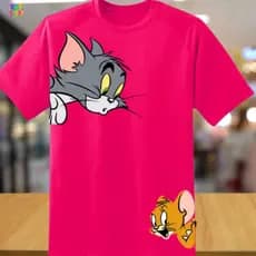 Camisa para fãs de Tom e Jerry estampa Dtf camiseta feita em 100% Algodão vista diversão estilo e conforto
