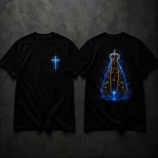 Blusa Unissex Virgem Maria devoção camiseta disponivel nos tamanhos do P ao G3 Estampa Dtf igreja católica