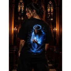 Camiseta Cristã Unissex todos os tamanhos do P ao Plus size camisa 100% Algodão malha confortável blusa estampada