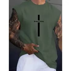 Regata Machão Masculina Jesus Cristo Camiseta Cavada 100% Algodão Streetwear Religiosa Cristã