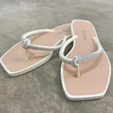 Chinelo Feminino Bico Quadrado Rasteirinha Nozinho Conforto Estilo Macio Verão Helena Griffe