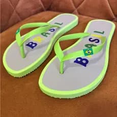 Rasteirinha Brasil na Sola Chinelo Dedo Griffe Basico Conforto Estilo Brasil Copa do Mundo 2026
