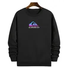Moletom Gola Careca Quiksilver Degrade Blusa de Frio Sem Capuz e Sem Bolso
