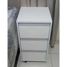 Gaveteiro Multiuso Branco 70x35x30 com rodinhas 3 gavetas