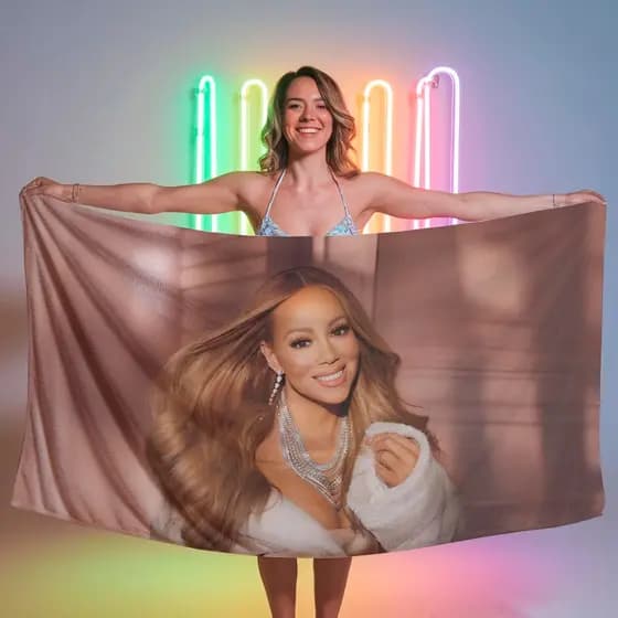 Toalha Mariah Carey  - Praia ou Piscina - 140x70cm - Várias Estampas