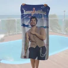 Toalha Luan Santana - Praia ou Piscina - 140x70cm - Várias Estampas