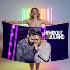 Toalha Henrique e Juliano  - Praia ou Piscina - 140x70cm - Várias Estampas