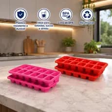 Conjunto Forminhas de Gelo Para Sucos Drinks Bebidas em Geral