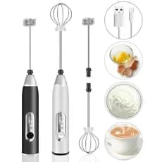 Mixer Elétrico Misturador Portátil Recarregável Bebidas 3 Velocidades