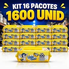 Kit Lenços Umedecidos Toalhas Umedecidas Upa Bebê Perfumado Aloe vera (100und por pacote)