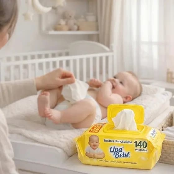 Kit Toalhas Umedecidos Lenços Upa Bebê 140 Folhas