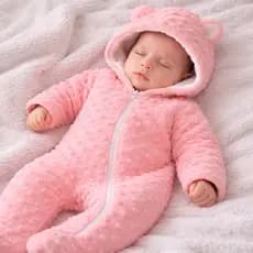 Macacão Ursinho Pipoquinha Bebê Peludinho com Touca Para Frio Quentinho Menino Menina 0 a 12 meses