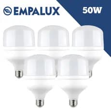 Kit 5 Lâmpadas Alta Potência 50W ECO 6500K E27 EMPALUX Potente