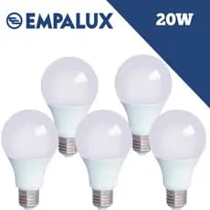Kit 5 Lâmpadas Alta Potência 20W ECO 6500K E27 EMPALUX Potente