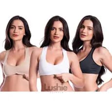 Top Fitness Feminino Nadador para Academia Cropped com Bojo Removível Confortável