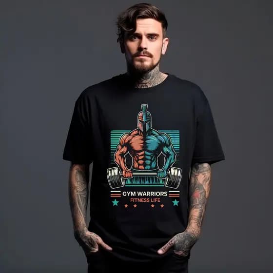 Camiseta Estampada Academia Spartan Treino Pesado 100% Algodão Imperdivel