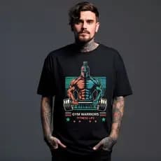 Camiseta Estampada Academia Spartan Treino Pesado 100% Algodão Imperdivel